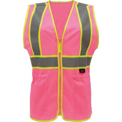 GSS Safety - Size S/M Pink Mesh General Purpose High Visibility Vest - All Tool & Supply