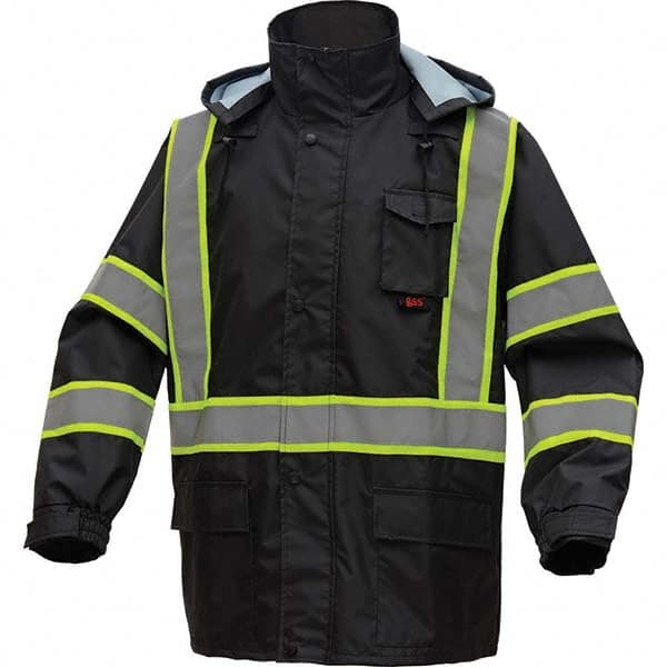 GSS Safety - Size 2X/3XL Black Waterproof Rain Jacket - All Tool & Supply