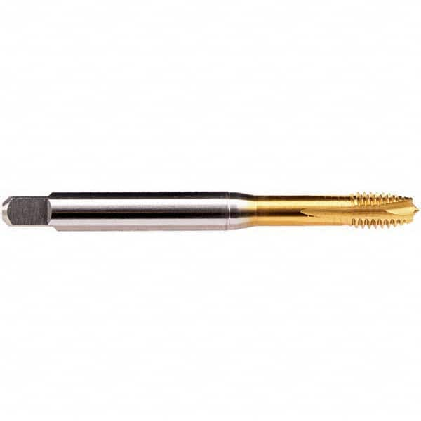 Emuge - M4x0.70 Metric 6HX 3 Flute TiN Finish HSS-E Spiral Point Tap - All Tool & Supply