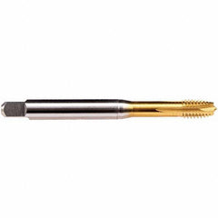 Emuge - M6x1.00 Metric 6HX 3 Flute TiN Finish HSS-E Spiral Point Tap - Exact Industrial Supply