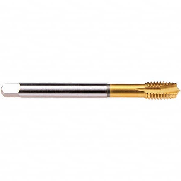 Emuge - M12x1.50 Metric Fine 6HX 4 Flute TiN Finish HSS-E Spiral Point Tap - Exact Industrial Supply