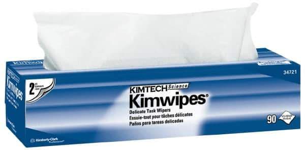 Kimtech - Dry Clean Room/Lab/Critical Task Wipes - Pop-Up, 16-5/8" x 14-3/4" Sheet Size, White - All Tool & Supply