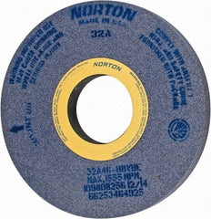 Norton - 16" Diam x 5" Hole x 1-1/2" Wide Centerless & Cylindrical Grinding Wheel - 46 Grit, Aluminum Oxide, Type 1, Coarse Grade, Vitrified Bond, No Recess - All Tool & Supply