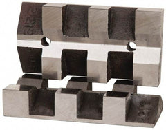 Heinrich - 4" Wide, V-Groove Vise Jaw - Ductile Iron, Fixed Jaw, Compatible with DA-2200-SC Vises - All Tool & Supply