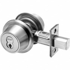 Best - Deadbolts Type: Heavy-Duty Double Cylinder Door Thickness Range: 1-3/4-2 - All Tool & Supply