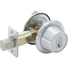 Best - Deadbolts Type: Heavy-Duty Single Cylinder Door Thickness Range: 1-3/4-2 - All Tool & Supply