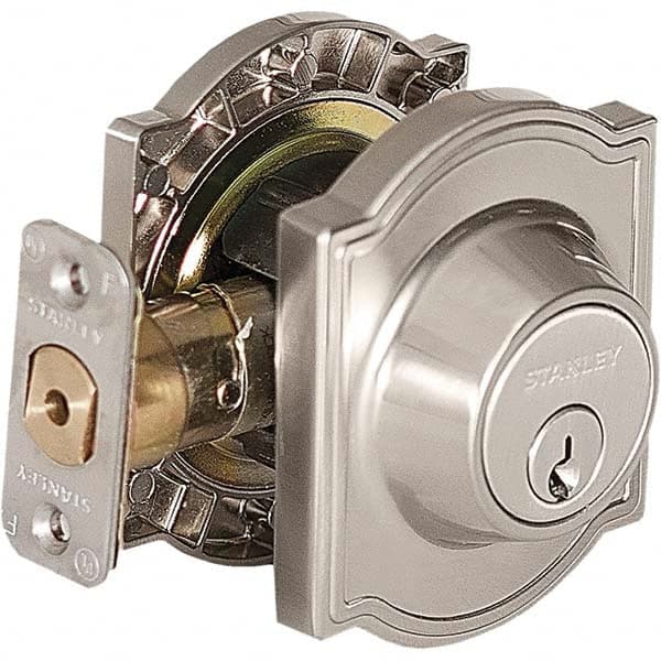 Stanley - Deadbolts Type: Single Cylinder Door Thickness Range: 1-3/8 - 1-3/4 - All Tool & Supply