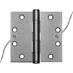 Stanley - 4-1/2" Long x 4-1/2" Wide Grade 1 304 Stainless Steel Full Mortise, Concealed Electric Commercial Hinge - All Tool & Supply