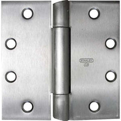 Stanley - 4-1/2" Long x 4-1/2" Wide Grade 1 Steel Full Mortise Ball Bearing Commercial Hinge - All Tool & Supply