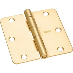 Stanley - 3-1/2" Long x 3-1/2" Wide Grade 2 Steel Full Mortise Commercial Hinge - All Tool & Supply