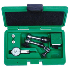 Insize USA LLC - Indicator & Base Kits; Indicator Type: Dial ; Dial Graduation (Decimal Inch): 0.000500 ; Minimum Measurement (Decimal Inch): 0.0000 ; Maximum Measurement (Inch): 0.0300 ; Maximum Measurement (Decimal Inch): 0.0300 ; Base Style: Magnetic - Exact Industrial Supply