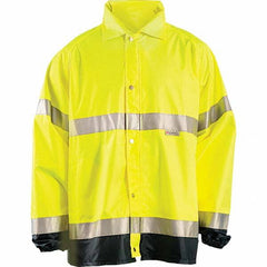 OccuNomix - Size 5XL Hi-Viz Yellow Waterproof Jacket - Exact Industrial Supply