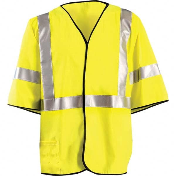 OccuNomix - Size 3XL Flame Resistant Hi-Vis Yellow Mesh General Purpose High Visibility Vest - All Tool & Supply