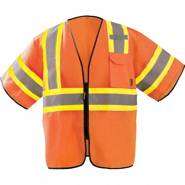 OccuNomix - Size S/M HI-Vis Orange Mesh General Purpose High Visibility Vest - All Tool & Supply