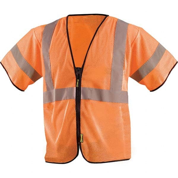 OccuNomix - Size S/M HI-Vis Orange Mesh General Purpose High Visibility Vest - All Tool & Supply