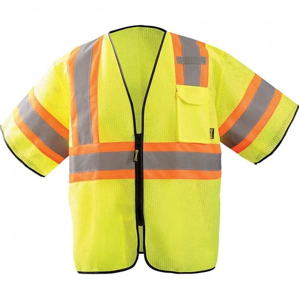 OccuNomix - Size L/XL Hi-Vis Yellow Mesh General Purpose High Visibility Vest - All Tool & Supply