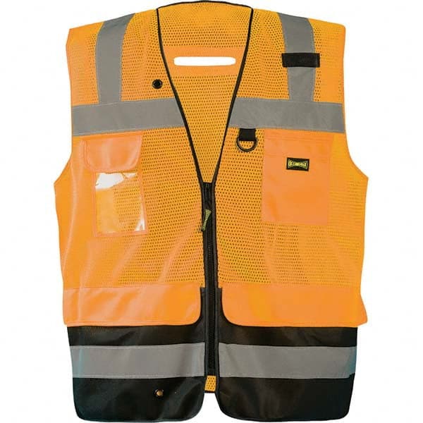 OccuNomix - Size 2XL HI-Vis Orange Mesh Surveyor's High Visibility Vest - All Tool & Supply