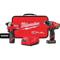 Milwaukee Tool - Cordless Tool Combination Kits Voltage: 12 Tools: Hammer Drill; Impact Driver - All Tool & Supply