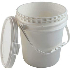 Dynalon Labware - 1 6-Piece 2.5 Gal 9.1" High, High-Density Polyethylene Round White Single Pail - All Tool & Supply