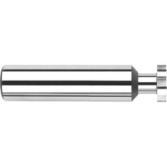 Woodruff Keyseat Cutter: 0.5″ Cut Dia, 0.093″ Cut Width, 1/2″ Shank Dia, Straight Tooth 3″ OAL, 12 Teeth, Solid Carbide, ANSI 304, Old Standard 2