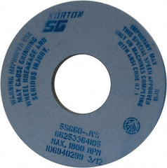 Norton - 14" Diam x 5" Hole x 1-1/2" Thick, J Hardness, 60 Grit Surface Grinding Wheel - Ceramic, Type 5, Medium Grade, 1,800 Max RPM, Vitrified Bond, One-Side Recess - All Tool & Supply