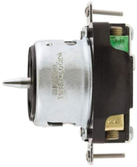 Hubbell Wiring Device-Kellems - 125 VAC, 50 Amp, Self Grounding Receptacle - 2 Poles, 3 Wire, Female End, Black - All Tool & Supply