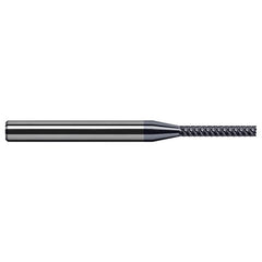 Variable Helix End Mills for Free Machining Steels - Finishers - 0.0930″ (3/32″) Cutter Diameter × 0.7500″ (3/4″) Length of Cut Carbide Square End Mill Finisher for Free Machining Steels, 5 Flutes, AlTiN Coated - Exact Industrial Supply