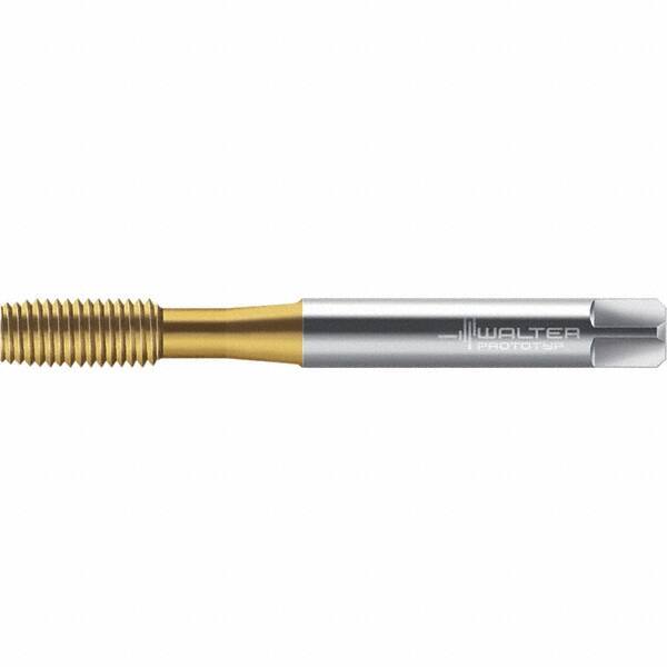 Walter-Prototyp - M5x0.80 DIN 2174 6HX 4.660 Thread Limit Semi-Bottoming Thread Forming Tap - Powdered Metal High Speed Steel, TiN Finish, 70mm OAL, 8mm Thread Length, Right Hand Thread, Series TC420 - All Tool & Supply