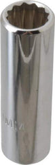 Proto - 3/8" Drive, Deep Hand Socket - 12 Points, 2-1/8" OAL, Chrome Finish - All Tool & Supply