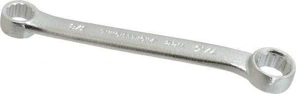 Proto - 3/8" x 7/16" 12 Point Box Wrench - Double End, 37/64" Head Diam x 19/64" Head Thickness, 4-5/8" OAL, Steel, Satin Finish, 15° Offset - All Tool & Supply