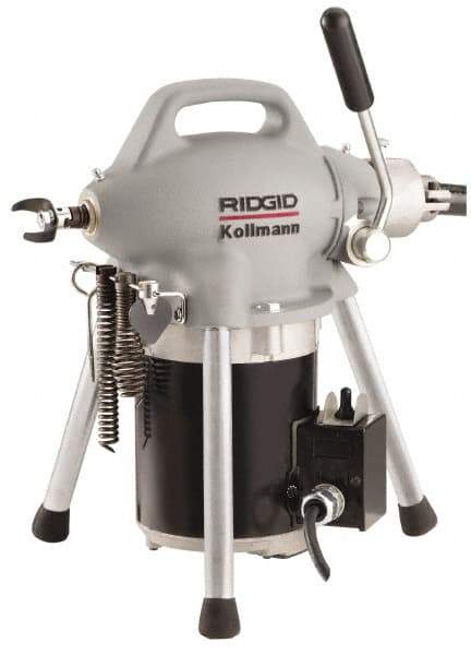 Ridgid - Electric Battery Drain Cleaning Machine - For 3/4" to 4" Pipe, 100' Cable, 400 Max RPM - All Tool & Supply