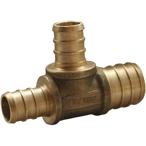 Jones Stephens - Brass & Chrome Pipe Fittings Type: Tee Fitting Size: 3/4 x 3/4 x 1/2 - All Tool & Supply