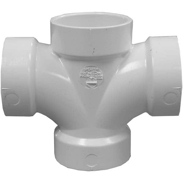 Jones Stephens - Drain, Waste & Vent Pipe Fittings Type: Double Sanitary Tee Fitting Size: 2 x 2 x 1-1/2 x 1-1/2 (Inch) - All Tool & Supply