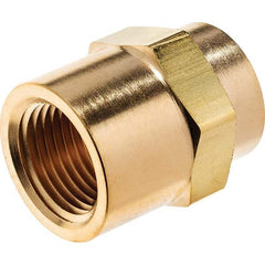 USA Sealing - 3/4 x 1/2" Brass Pipe Reducing Hex Coupling - All Tool & Supply