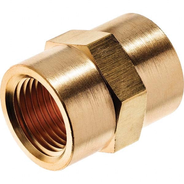 USA Sealing - 1/2" Brass Pipe Hex Coupling - All Tool & Supply