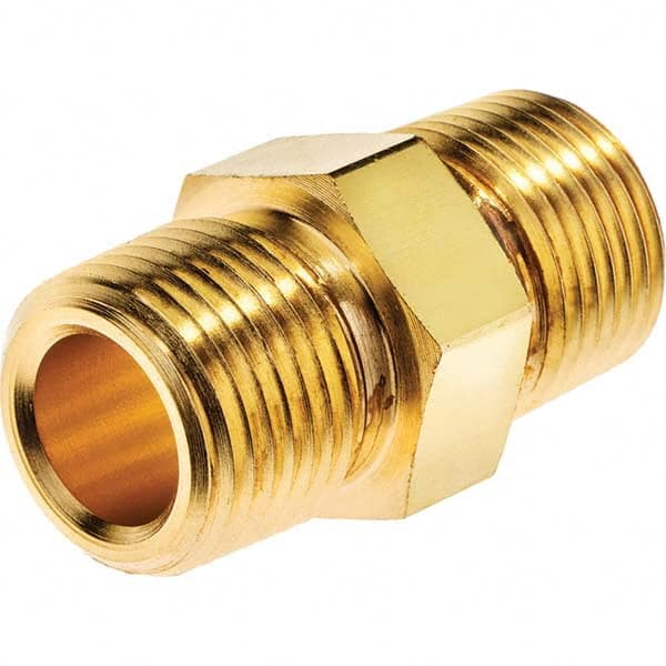 USA Sealing - 3/8" Brass Pipe Hex Nipple - All Tool & Supply