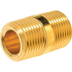 USA Sealing - 1/2" Brass Pipe Close Nipple - All Tool & Supply