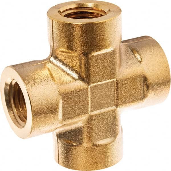 USA Sealing - 1/4" Brass Pipe Female Cross - All Tool & Supply