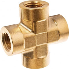 USA Sealing - 1/4" Brass Pipe Female Cross - All Tool & Supply