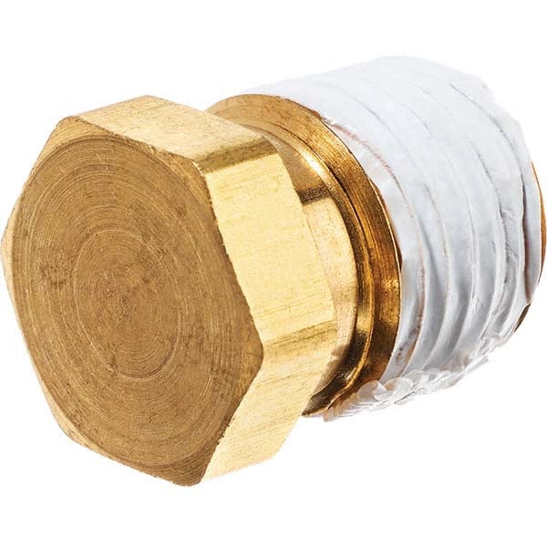 USA Sealing - 1/2" Brass Pipe Hex Head Plug - All Tool & Supply