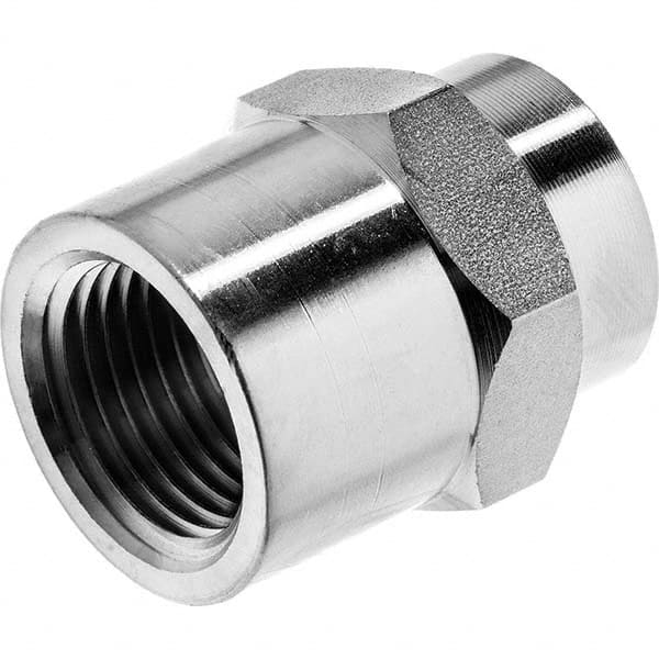 USA Sealing - 1/2 x 3/8" 316 Stainless Steel Pipe Reducing Hex Coupling - All Tool & Supply