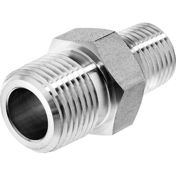 USA Sealing - 1/2 x 1/8" Galvanized Steel Pipe Reducing Hex Nipple - All Tool & Supply