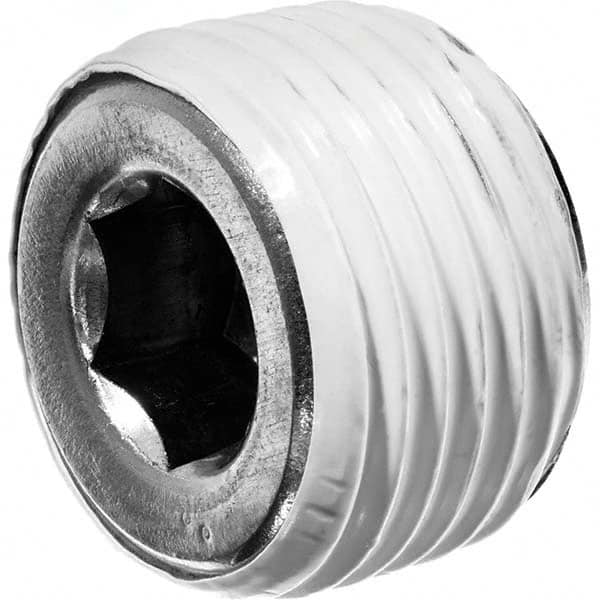 USA Sealing - 1/2" Galvanized Steel Pipe Hex Socket Plug - All Tool & Supply