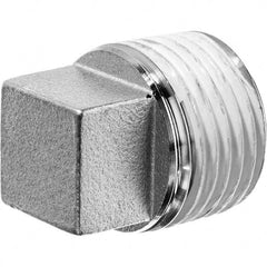 USA Sealing - 3/8" 316 Stainless Steel Pipe Square Head Plug - All Tool & Supply