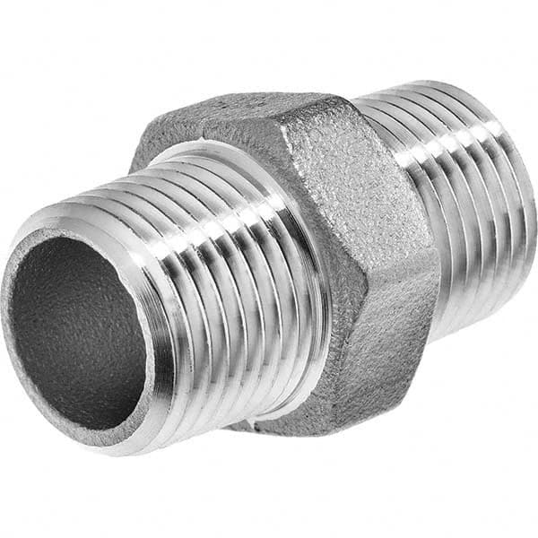 USA Sealing - 2" 304 Stainless Steel Pipe Hex Nipple - All Tool & Supply