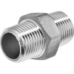 USA Sealing - 1/2" 304 Stainless Steel Pipe Hex Nipple - All Tool & Supply