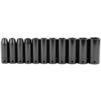 STANLEY® 1/2" Drive 11 Piece Fractional Deep Impact Socket Set – 6 Point - All Tool & Supply