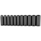 STANLEY® 1/2" Drive 11 Piece Metric Deep Impact Socket Set – 6 Point - All Tool & Supply