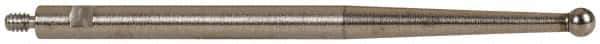 TESA Brown & Sharpe - 2mm Ball Diam, Steel, Ball Test Indicator Contact Point - 1-7/16" Contact Point Length, Use with Brown & Sharpe BesTest 599 Series - All Tool & Supply