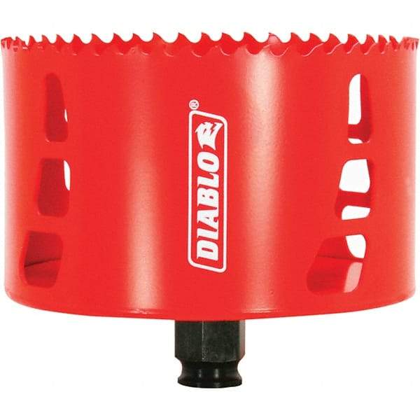 Freud - 4-1/4" Diam, 2-3/8" Cutting Depth, Hole Saw - Bi-Metal Saw, Toothed Edge - All Tool & Supply